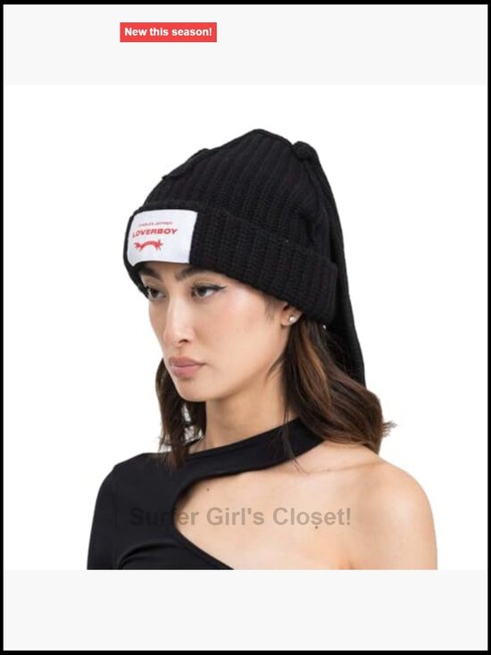 Knitted Beanie Hat with Cute Cat and Bunny Ears - Slouchy Y2K Winter Warm main image 6